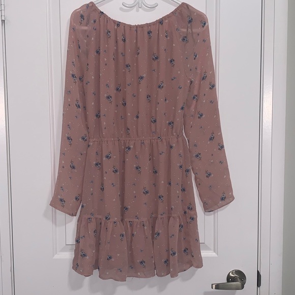 Pink floral off-the-shoulder dress - Picture 4 of 6